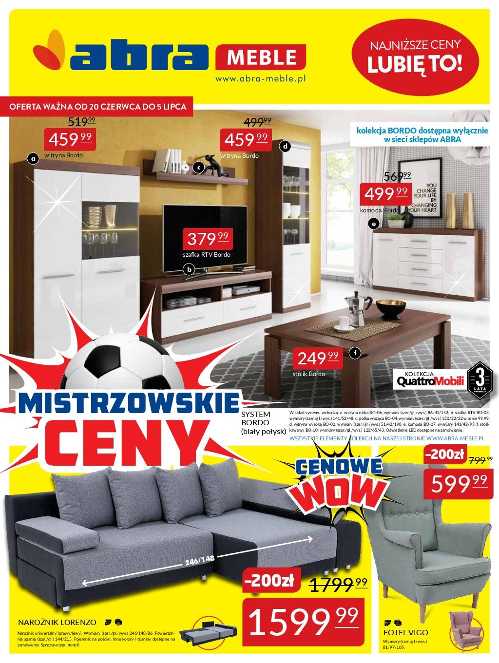 Gazetka promocyjna Abra Meble str. 1